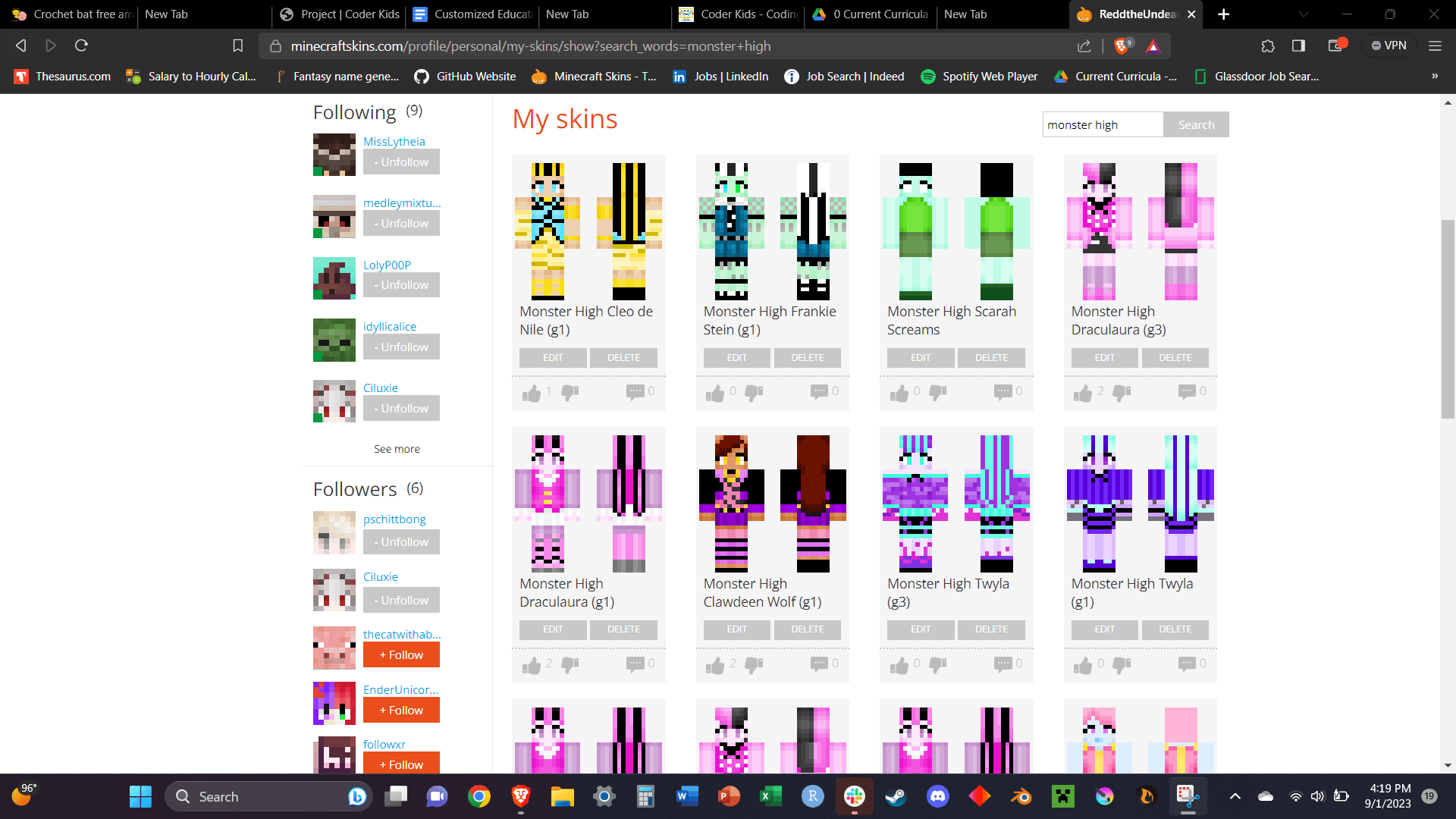 Custom Minecraft Skin Creation (Ongoing)