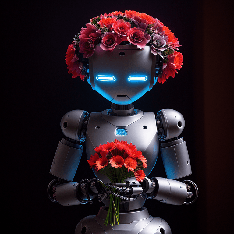 Robot Holding Flowers